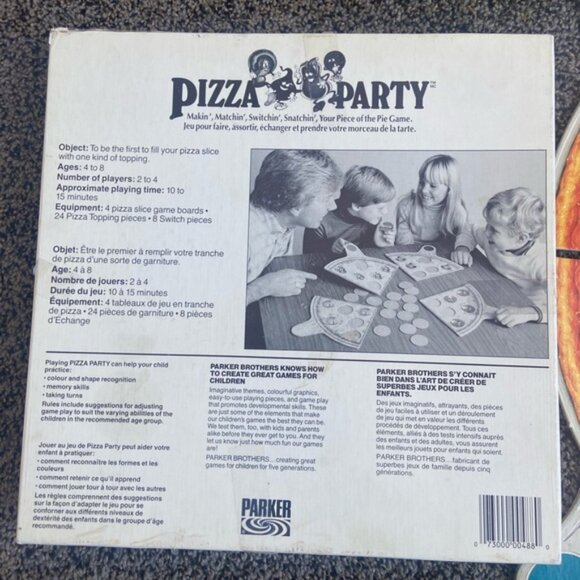 1987 Pizza Party Game Set -INCOMPLETE - Picture 4 of 6